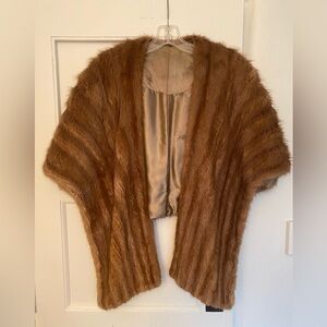 Vintage Beautiful Brown Genuine Mink Stole